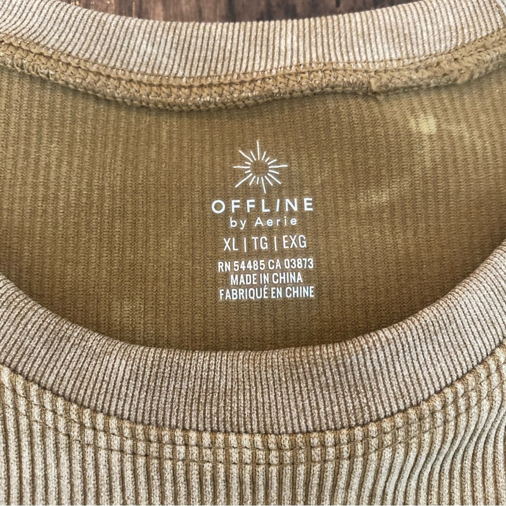 Offline by aerie Ribbed Long Sleeve Crop Top XL - Picture 4 of 6